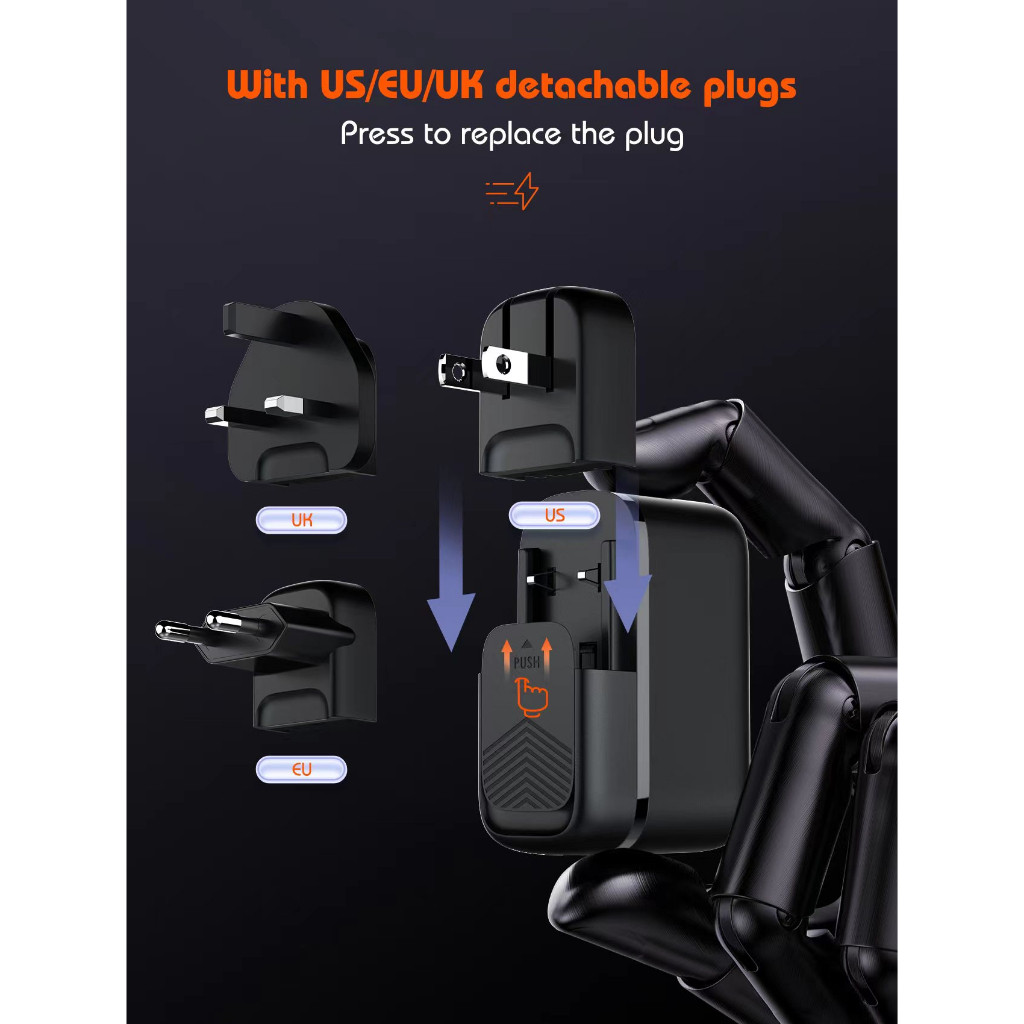 LDNIO Q366 GaN 65W  หัวชาร์จเร็ว  PD3.0/ QC3.0 อแดปเตอร์ Adapter Fast Charger ขาปักสำหรับทั่วประเทศ