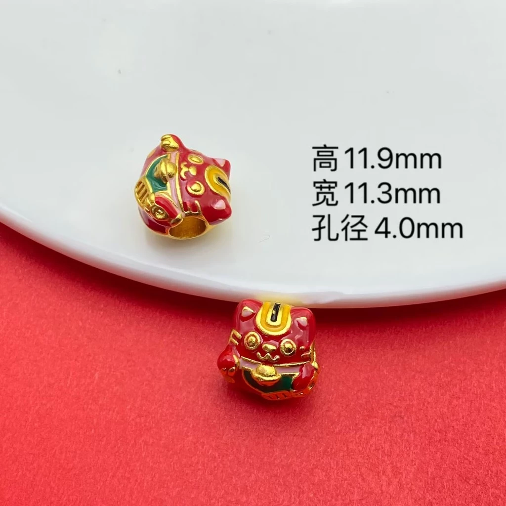 จี้แมวนำโชคทรายทอง อุปกรณ์เครื่องประดับ DIY thumbnail 6