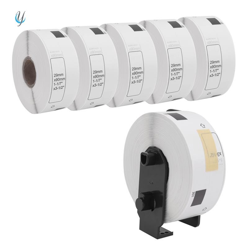 [corey_malan.th]ป้ายที่รองรับ 6 ม้วนสําหรับ -11201 ป้ายที่อยู่มาตรฐาน 29 มม. x 90 มม. สําหรับ QL-800