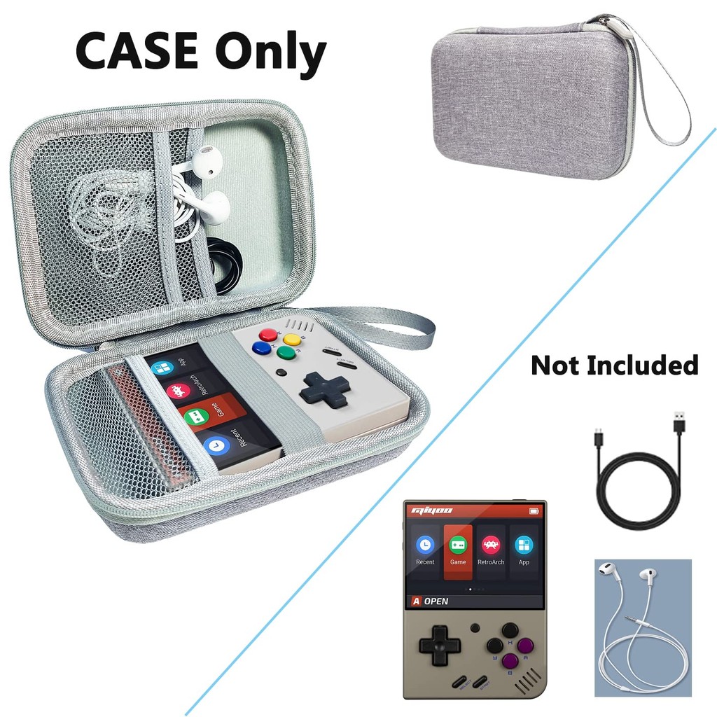 RAWECUD Hard Carrying Case สําหรับ Miyoo Mini Plus เกมคอนโซลแบบพกพา,มินิเกมคอนโซลผู้ถือสําหรับ Miyoo