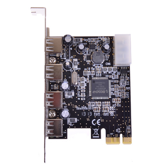 ของแท้ Capricorn PCI-E 4 พอร์ต USB2.0 การ์ดอะแดปเตอร์ PCI-E ถึง USB2.0 การ์ดขยาย MOGE MC2028