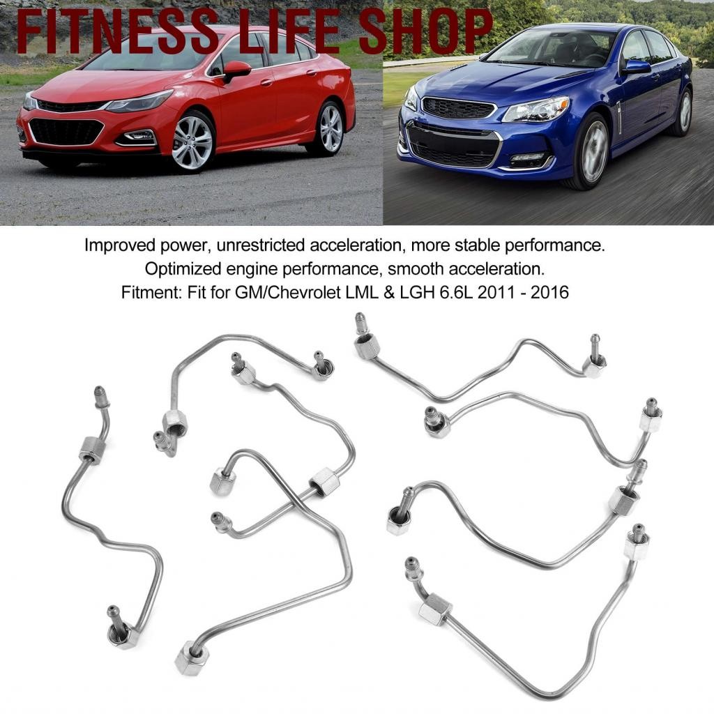 Fitness Life Shop-th 8pcs Fuel Injector Line Set 12670460 พอดีสำหรับ GM/Chevrolet LML LGH 6.6L 2011-