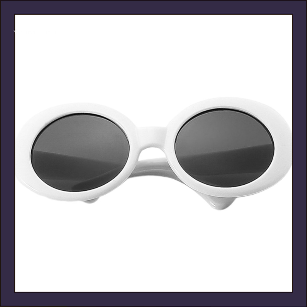 [WX] แว่นกันแดดสัตว์เลี้ยงเลนส์สีเทารูปไข่ตลกน้ําหนักเบา กันลม อุปกรณ์ถ่ายภาพแมวขนาดเล็กสุนัขขนาดเล็