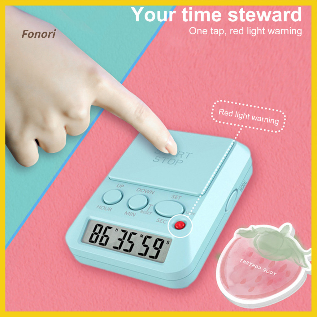 Fonori Study Time Management Timer Multi-function Electronic Timer Clock for Study Gym Cooking Cute 