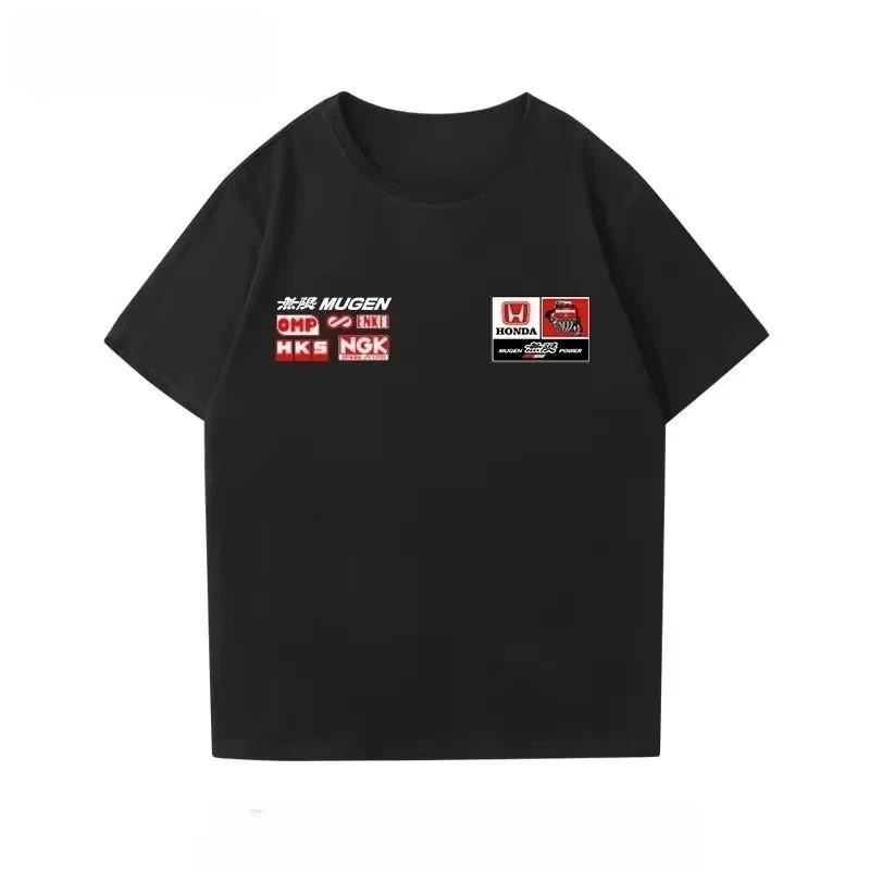 Honda Civic TYPER Fit GK5 Unlimited Spoon Convertible เสื้อยืดแฟชั่นกีฬาแบรนด์แฟชั่นพิมพ์ผ้าฝ้ายสั้น