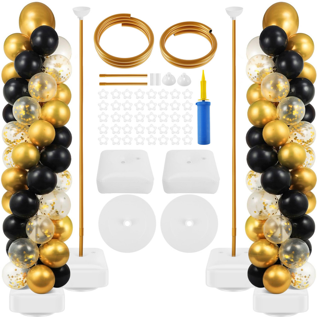 Balloon Arch Kit 8.2ft 5ft DIY บอลลูน Arch สนับสนุนพร้อมฐานคลิปบอลลูนบอลลูนยืดหยุ่นคอลัมน์ชุด SHOPQJ