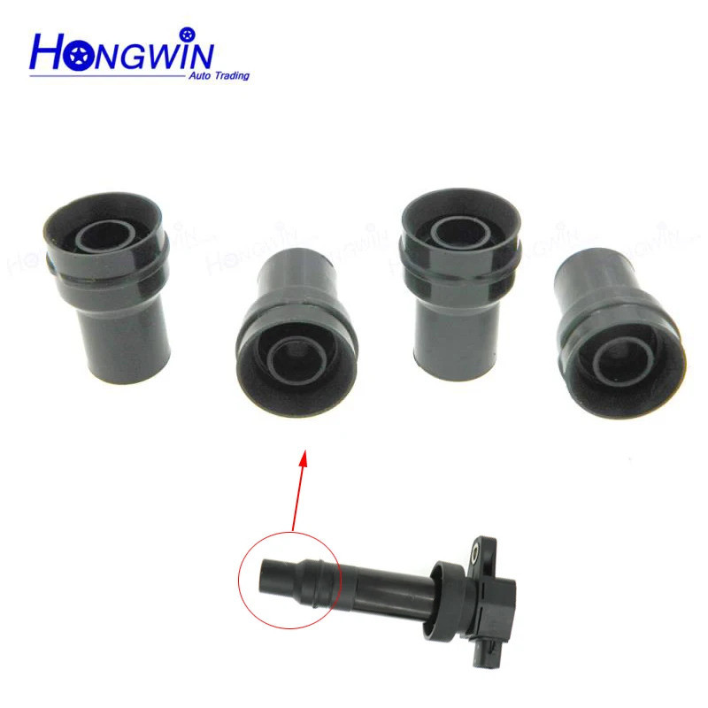 4 ชิ้น/เซ็ต Spark Plug Cap Connector คอยล์จุดระเบิดยาง 27301-2B010 สําหรับ Kia Soul 1.6L Hyundai Acc