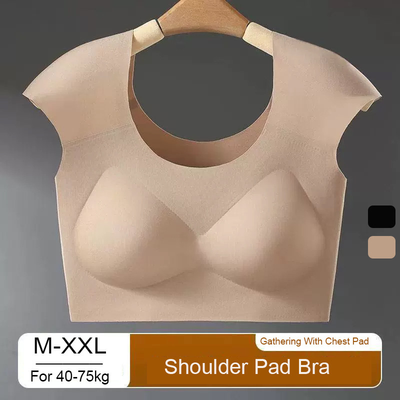 Pad Bra ขนาด M-2XL สำหรับผู้หญิง ไม่มีรอยต่อ รวบรวมด้านข้าง