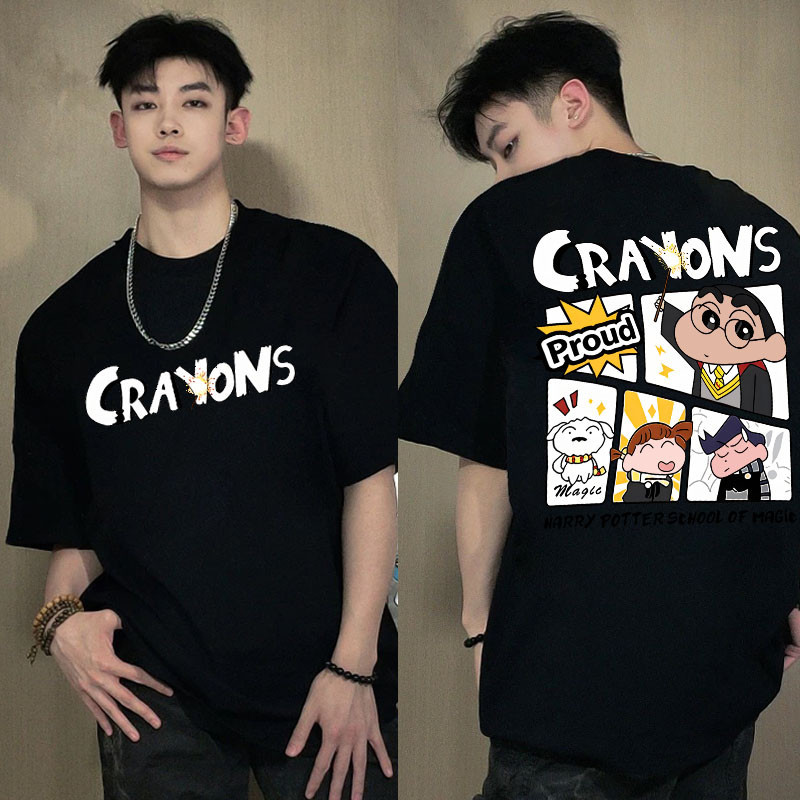 TeeTwoOneเสื้อยืด oversize unisex สตรีทแฟชั่น โคตรนุ่ม เสื้อ cotton 100% ไม่หดตัวลาย เสื้อไม่ยับ ลาย "CRAYONS"