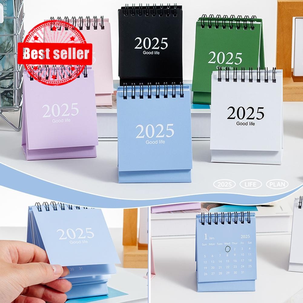 Better_Life 2025 ปฏิทินตั้งโต๊ะ Simple Model Tabletop Ornament Calendar Business Calendar Desk B3n1