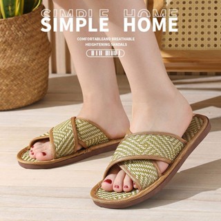 รองเท้าแตะหวายและลินิน 2025 ใหม่ ดีไซน์พิเศษ พื้นหนา กันลื่น…