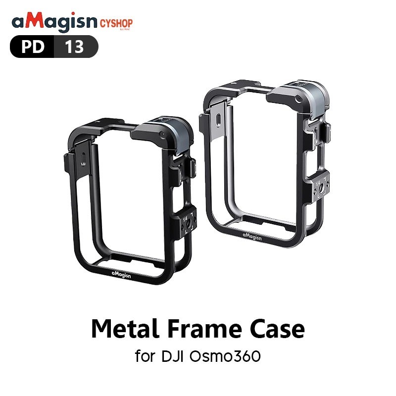 aMagisn PD13(สีเทา) PD01(สีดำ)Metal Frame Case for DJI Osmo360 .