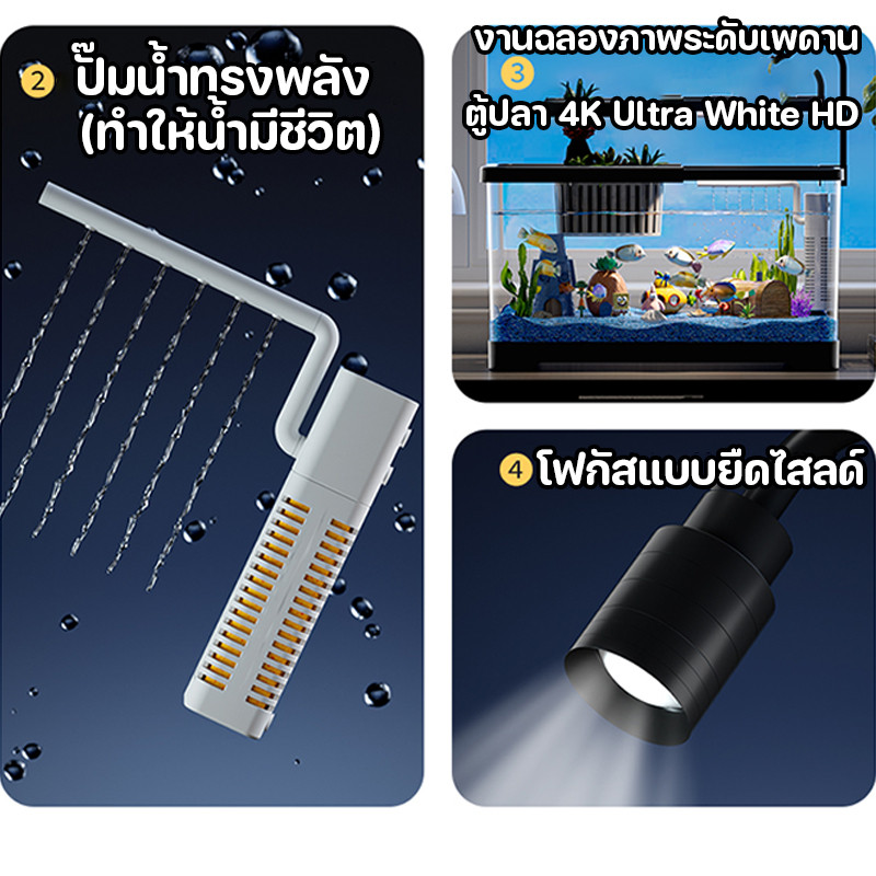 ตู้ปลา ตู้ปลากัด ตู้ปลาเลโก้ ตู้ปลาขนาดเล็ก LED เหมาะสำหรับเลี้ยงปลากัด  ความคมชัดสูง แข็งแรงทนทาน - รูปที่ 2