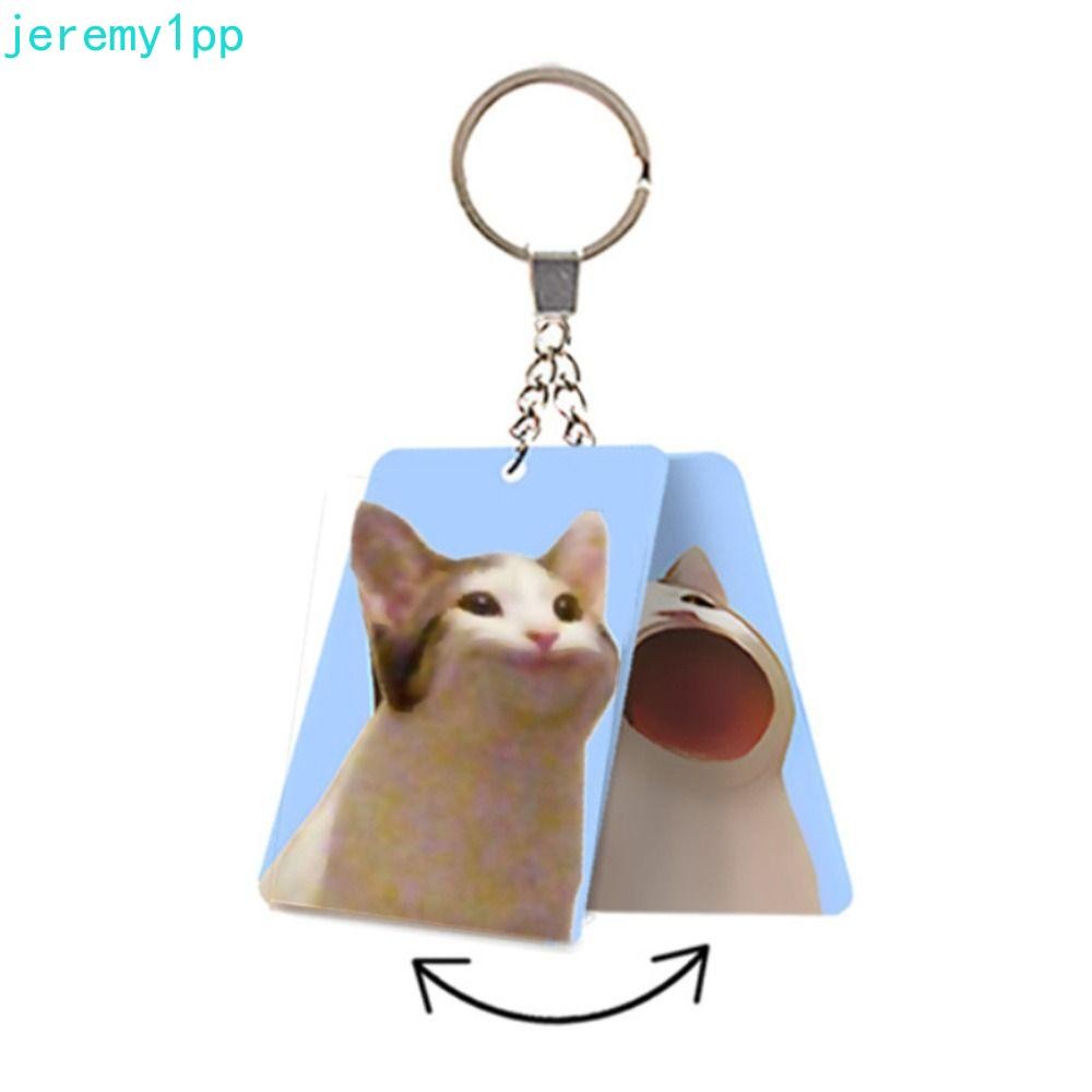 JEREMY1PP เข็มกลัดเคลือบ Popcat อะคริลิค