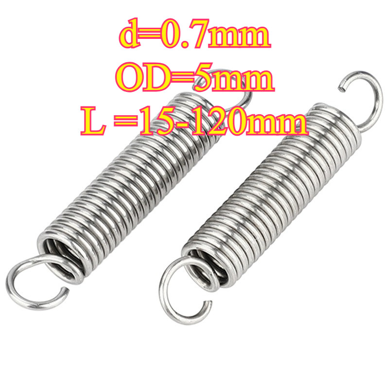 304 สแตนเลส สปริงแรงดึง/สปริง d=0.7mm,OD5mm,L=15~120mm สปริงดึงพร้อมตะขอ ทาประตูโรงรถ ขัดเงา เครื่องแกว่ง(HA-XDT-TH-1) - รูปที่ 5
