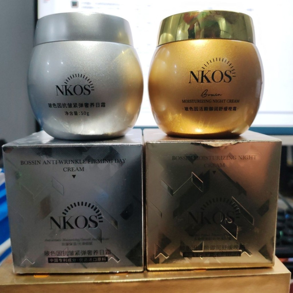 NKOS Bose Because Anti-Wrinkle Tightening Elastic Luxury Day Cream Night Cream Each Issued One to Tw