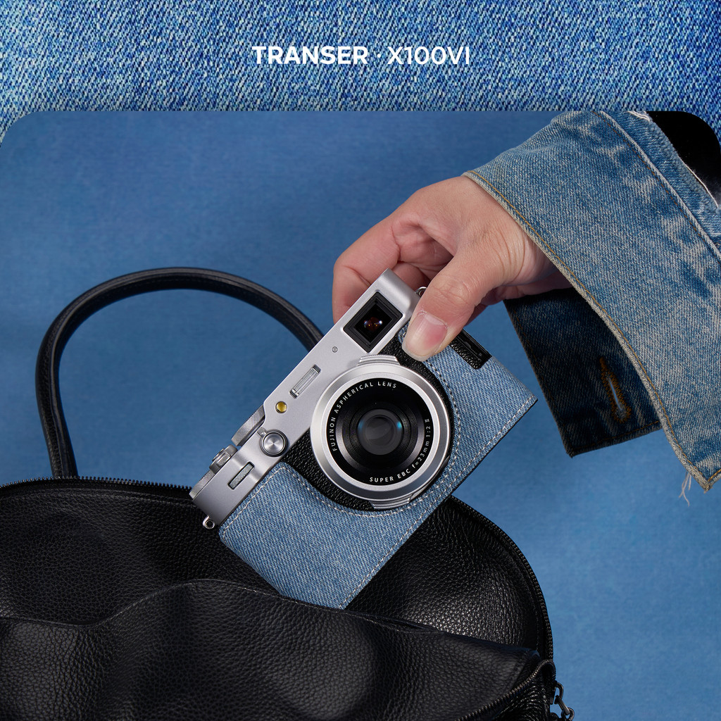 Fuji X100VI Denim Protective Case Leather Case Camera Case Accessories TRANSER Denim Series