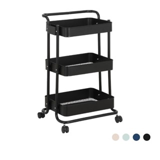 HomeHuk ชั้นวางของ 3 ชั้นพร้อมล้อ รุ่นโลแกน