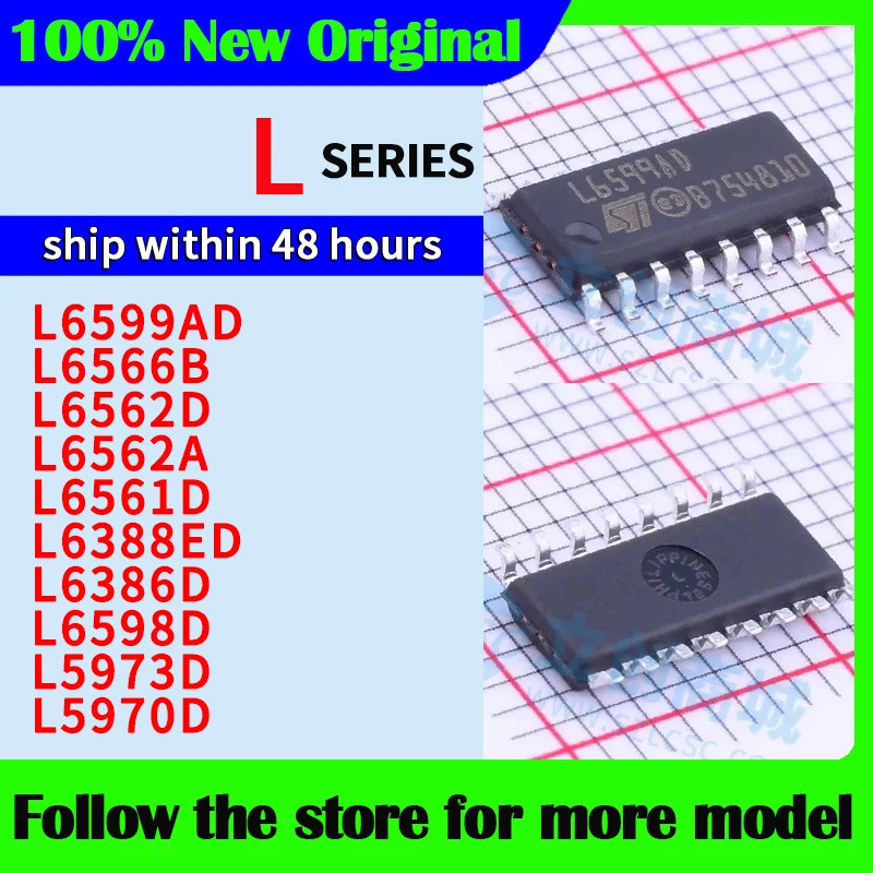 1-5PCS L6599AD L6566B L6562D L6562A L6566A L6561D L6388ED L6386D L6598D L5973D L5970D L6388D IC CHIP