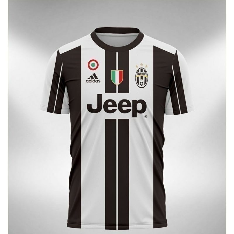Juventus 2025 แฟชั่น Home Jersey 2016 2017 เสื้อยืด / Jersey ชุดไมโครไฟเบอร์ / เสื้อยืด Jersey