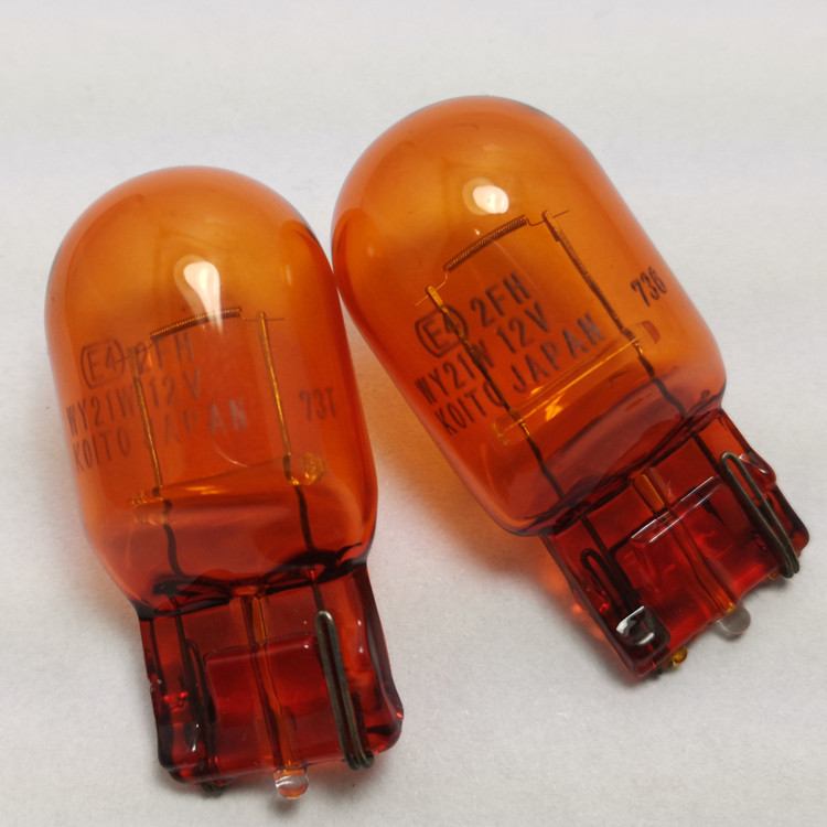 ของแท้ KOITO E4 2FH WY21W 12V KOITO JAPAN T20 Amber พวงมาลัยรถหลอดไฟ