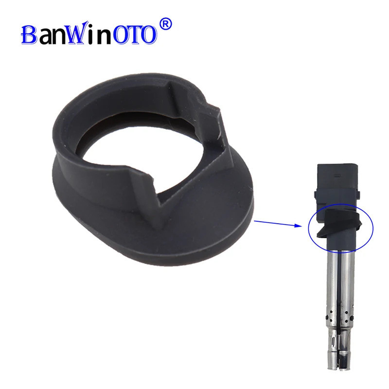 ชุด 6 ชิ้นคอยล์จุดระเบิดยาง Fit สําหรับ VW Passat Golf T5 AUDI A3 TT Q7 R32 Touareg V6 3.2L 3.6L Por