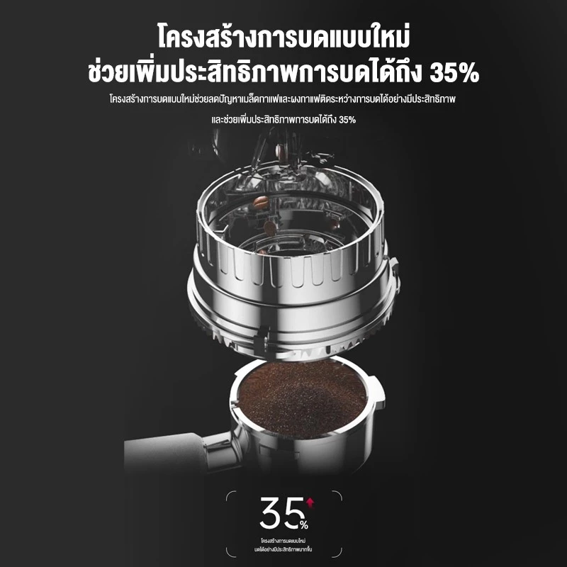 รับประกัน 1 ปี เครื่องชงกาแฟ แบบบดในเครื่องเดียว 20bar 1800ML  แบบหน้าจอสัมผัส เครื่องชงกาแฟสด เครื่องชงกาแฟอัตโนมัติ thumbnail 9