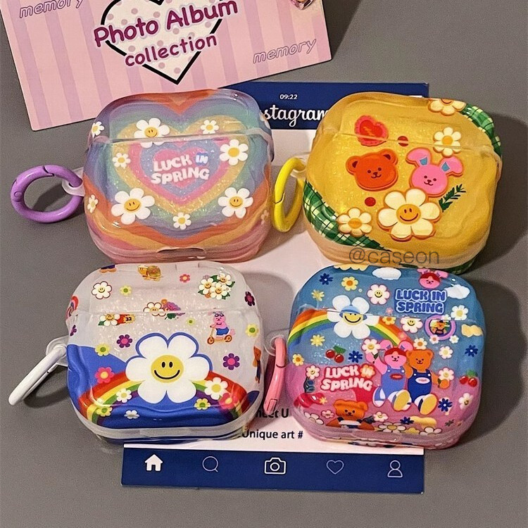 เคสที่เรียบง่ายและชัดเจนเหมาะสําหรับ แอร์พอด มือโปร2 บลูทูธไร้สาย 3 4 1/2 ปลอกหูฟัง 3 รุ่นน่ารักFFL08