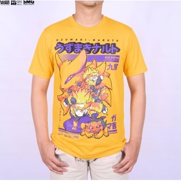 Chibi Naruto Six Paths Mode Baju Tshirt ไมโครไฟเบอร์