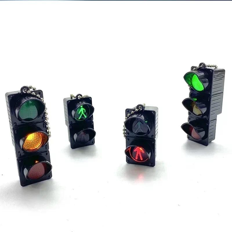 จําลองไฟจราจรอิเล็กทรอนิกส์พวงกุญแจจี้ Mini Pestrian Light LED Light-emitting ของเล่นเด็กความรู้ความเข้าใจของเล่นของขวัญ