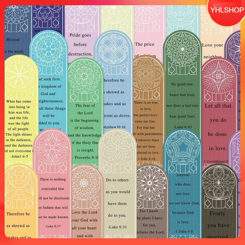 🍁ส่งจากไทย🍁 30แบบ ที่คั่นหนังสือ วลี คัมภีร์ไบเบิล Bible Quote Bookmark Paper Book Marker