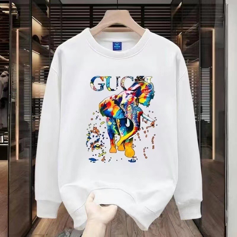 ใหม่อินเทรนด์ 23ins Heavy Wah ผ้าฝ้ายรอบคอพัดลม 2025 คู่สไตล์ผู้ชายผู้หญิง 2025NEW Top หลวมจีนนักเรี