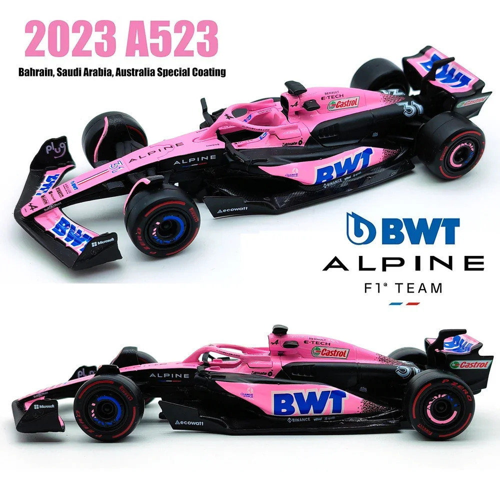 Bburago 1:43 Alpine F1 ทีม A523 2025 #10 Pierre Gasly #31 Esteban Ocon รถโลหะผสม Die Cast ของเล่นสะส