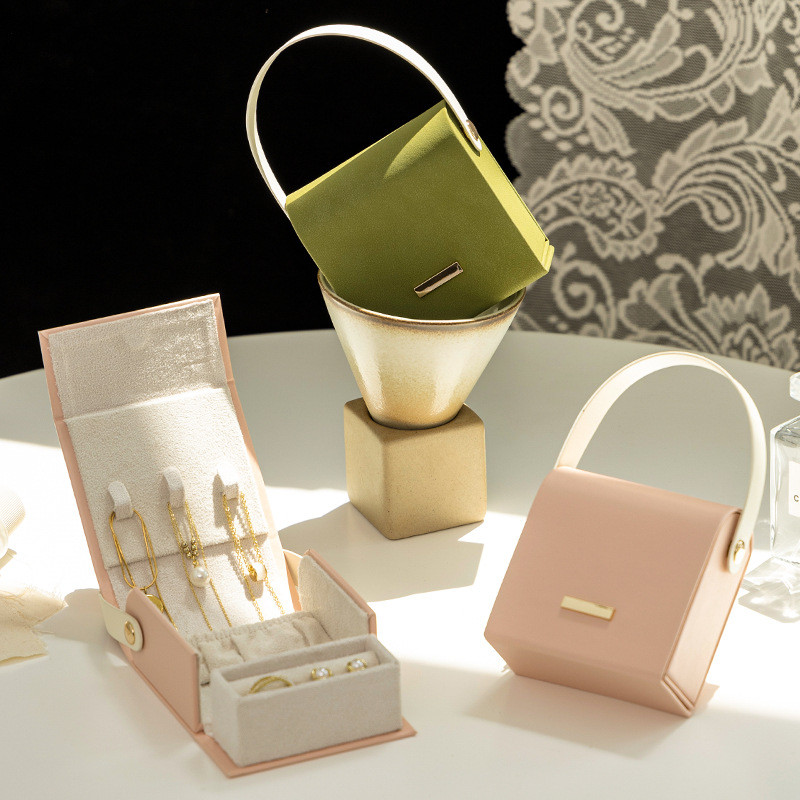 กระเป๋าเดินทางแบบพกพากระเป๋าเครื่องประดับ High-End เครื่องประดับกล่องเก็บเครื่องประดับแหวนสร้อยคอต่า