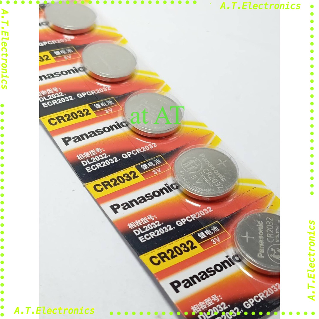ของแท้ Panasonic ถ่านกระดุม CR2032  cr2032 ถ่านรีโมทรถยนต์ ถ่านรีโมทรถ แบตกระดุม Button Battery cr20