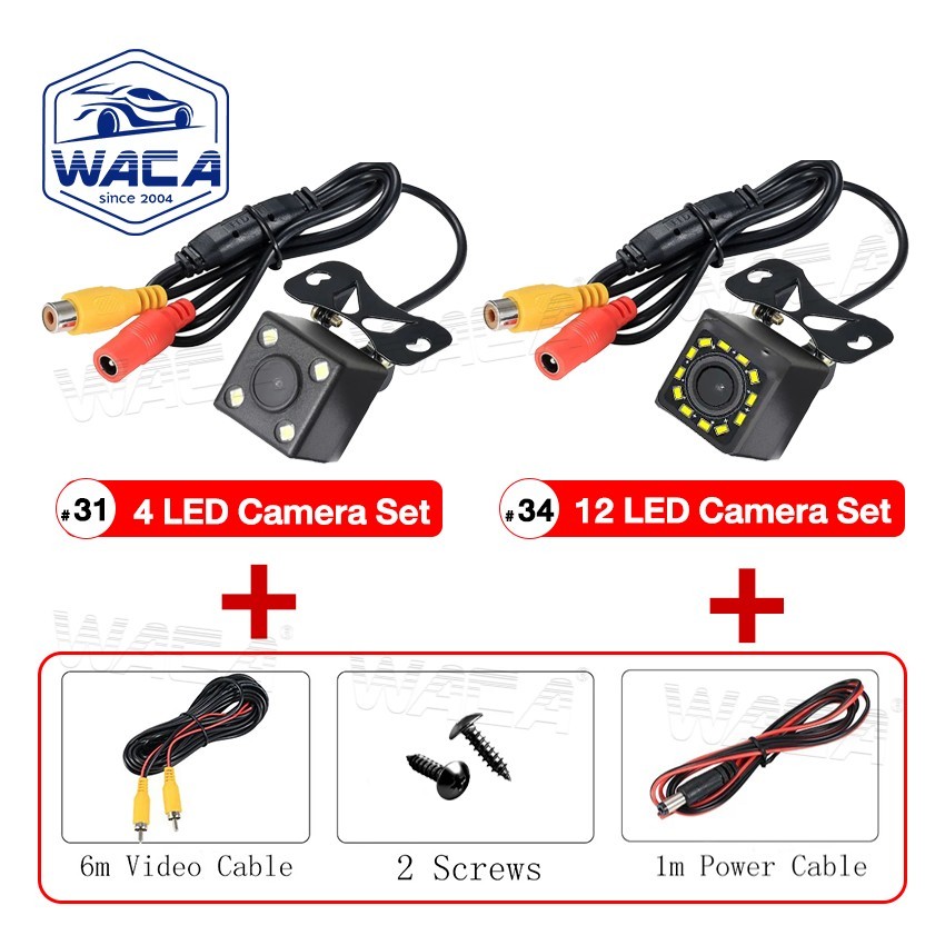 ส่งด่วน WACA กล้องมองหลัง ติดรถยนต์ LED 4/12 ดวง   Night Vision กล้องถอยหลัง กล้องมองหลังติดรถยนต์ ถอยหลังกล้อง 1ชิ้น ราคา ถูกที่สุด ดีลบีเคเค แกลเลอรีภาพที่ 2