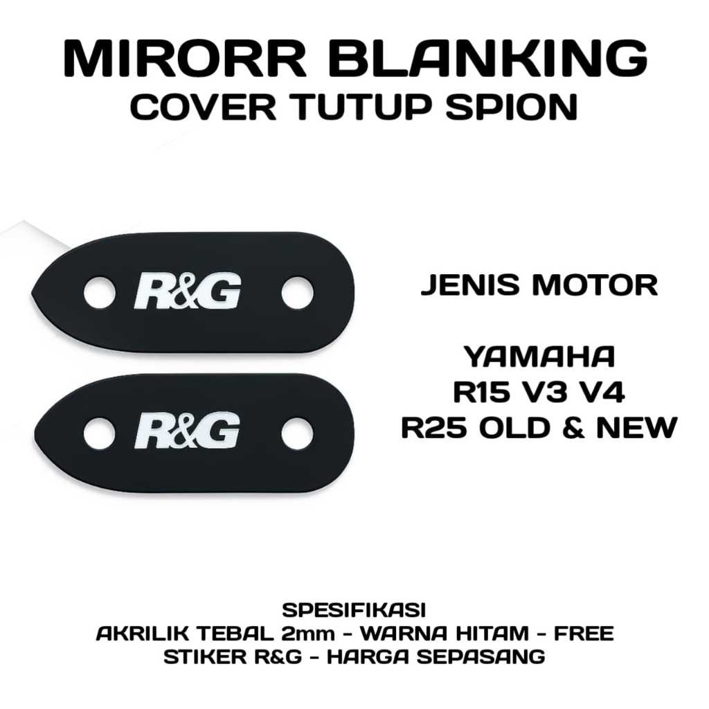 กระจก Blanking R&G R15 V3 V4 R25 Old R25 ใหม่ - ฝาครอบกระจกรถจักรยานยนต์ R15 R25 - ฝาครอบรูกระจกรถจั
