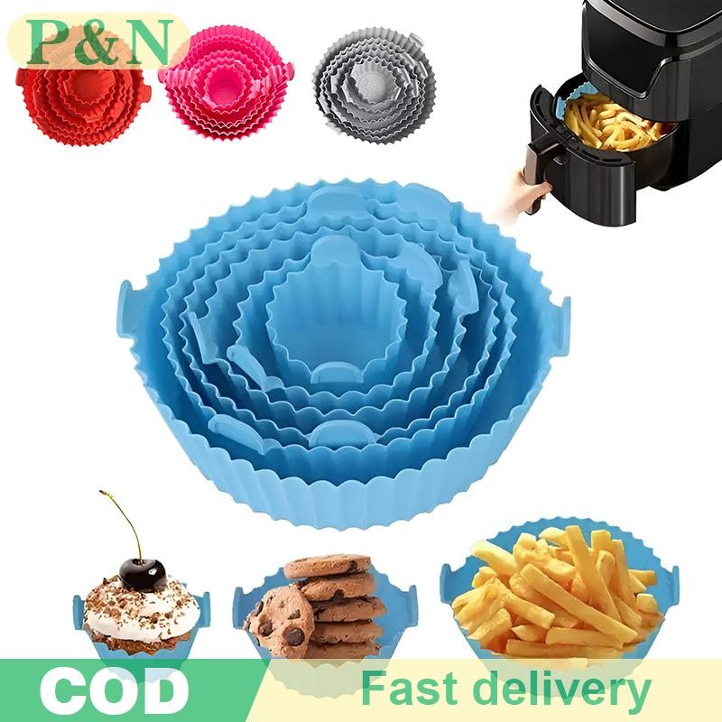 [P&N] Air Fryer ถาดเตาอบถาดอบทอดตะกร้า Mat Air Fryer หม้อซิลิโคนเปลี่ยนกระทะย่าง Bakeware Pizza Pan [cod]