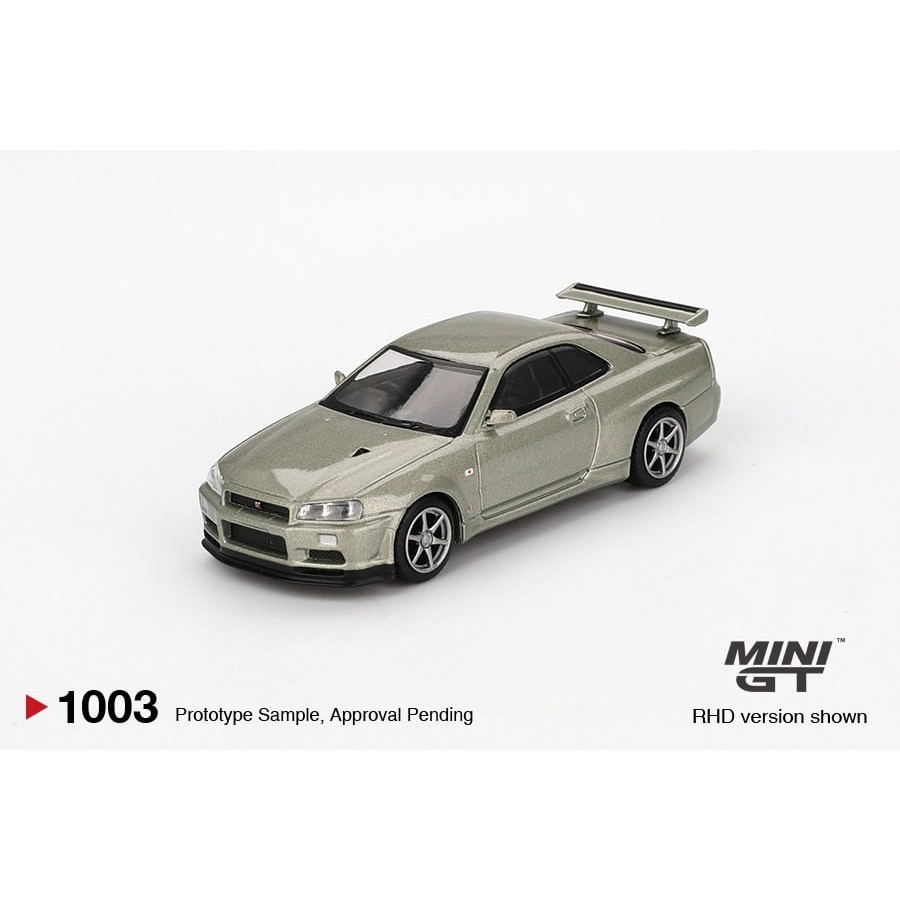 MINI GT No.1003 Nissan Skyline GT-R (R34)  V-Spec II Nür Millenium Jade MGT01003