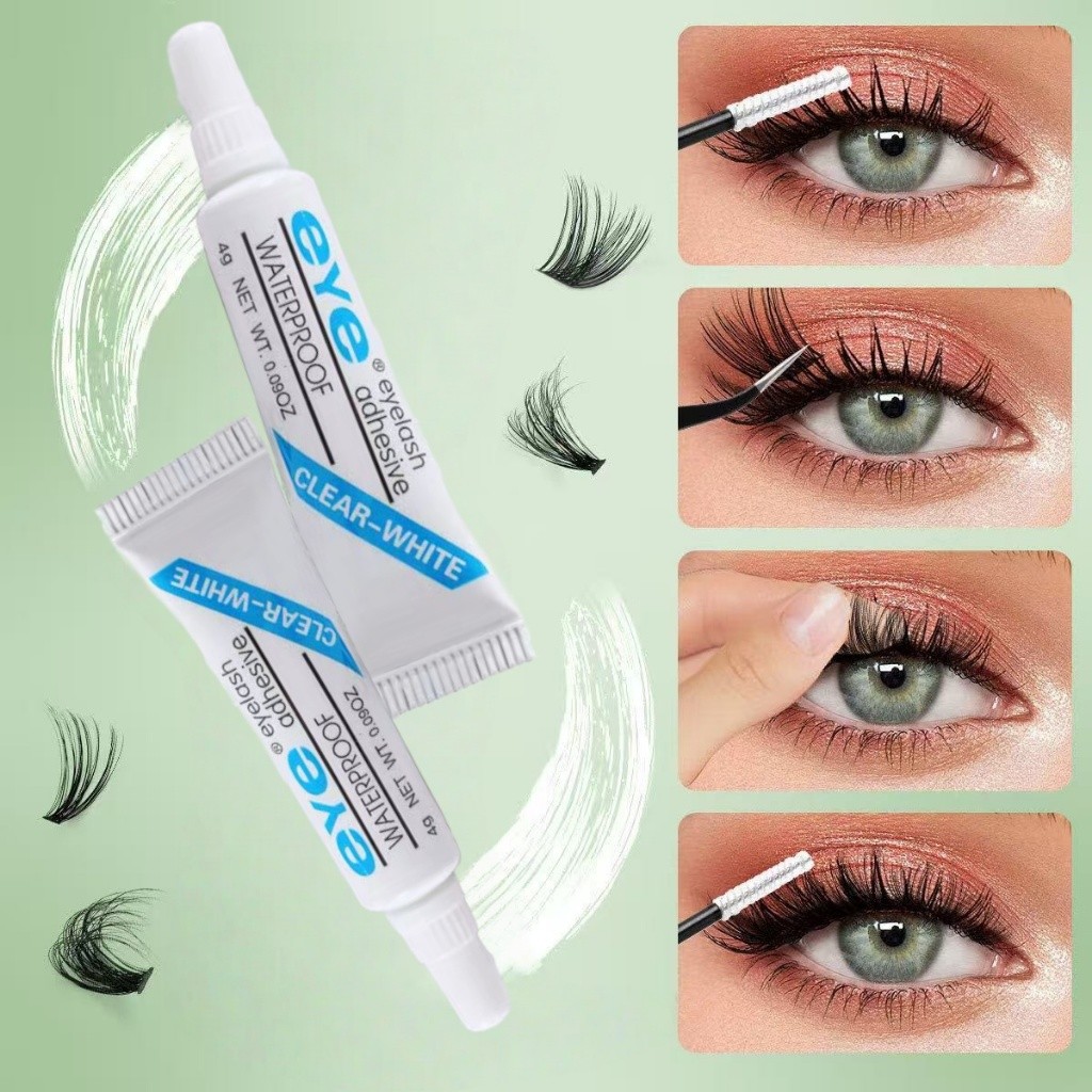 กาวติดขนตาปลอมแห้งเร็ว กาวใสสําหรับขนตาช่อตัวเอง (ของแท้) กาวติดขนตา 4g TSEYE กาวติดขนตา กาวติดขนตา