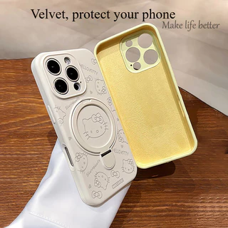 ใหม่ซิลิโคนเหลว KTCat iPhone 17 กรณีเหมาะสําหรับ iPhone 12 13 14 15 16 17 Pro Max 16 Plus17Air พร้อมวงเล็บแม่เหล็กในตัวเคสโทรศัพท์