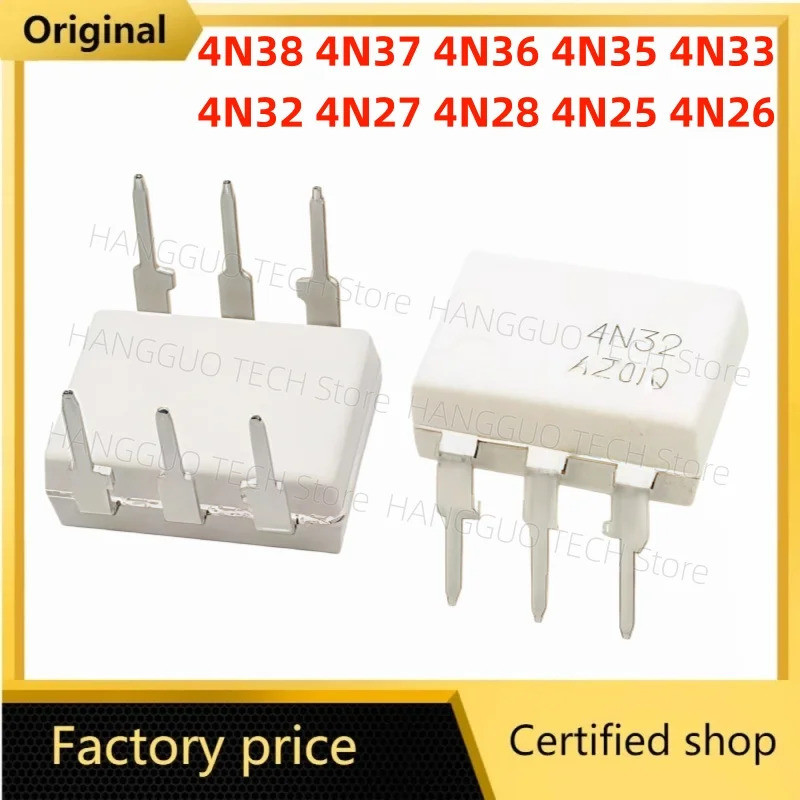 5PCS 4N38 4N37 4N36 4N35 4N33 4N32 4N27 4N28 4N25 4N26 DIP-6 ชิปic