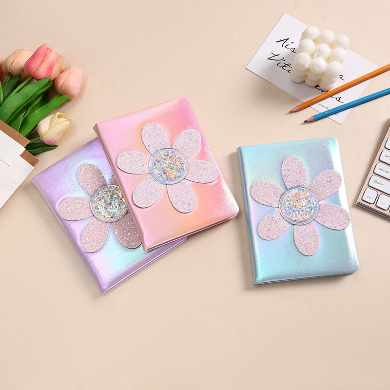 Creative Flower Notebook A6 Business Office Meeting Recordbook หนังนุ่ม Simple Student Handbook 25.9