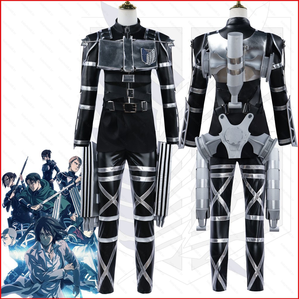ชุดเครื่องแต่งกายและรองเท้าสำหรับ.Cosplay.Eren.Jaeger.from.Anime.โจมตีบน.Titan