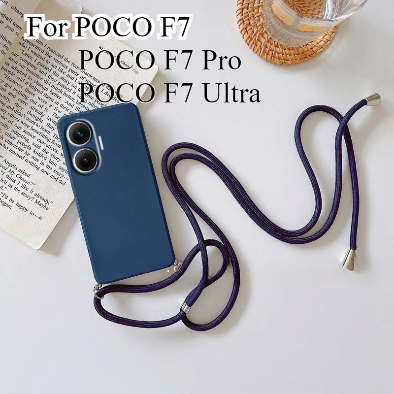 สําหรับ POCO F7 5G TPU Lanyard Crossbody สร้อยคอสายคล้องคอซิลิโคนอ่อนนุ่มกันกระแทกสําหรับ Redmi Turb