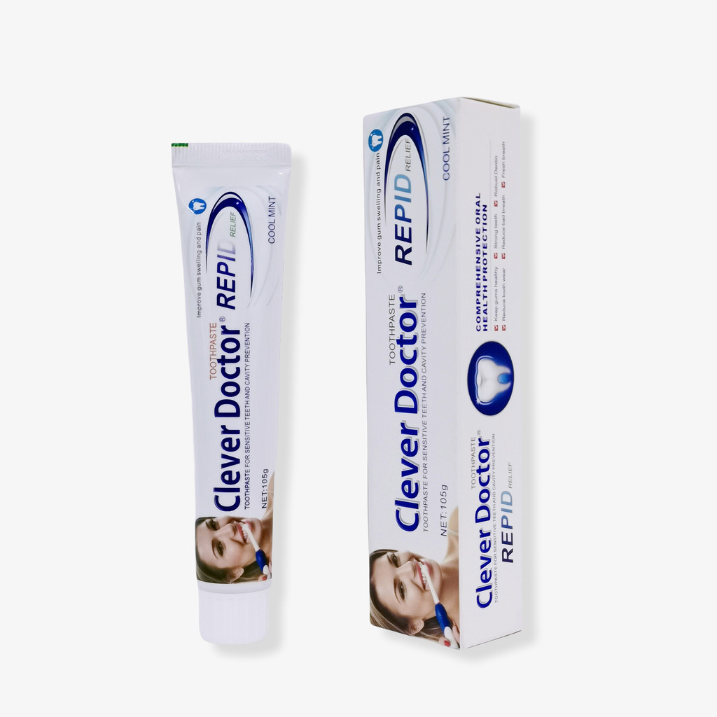 ยาสีฟันเวอร์ชันภาษาอังกฤษเต็มรูปแบบ REPID Fresh Mint 105g ทําความสะอาดฟัน ลมหายใจสดชื่น ยาสีฟันข้ามพ