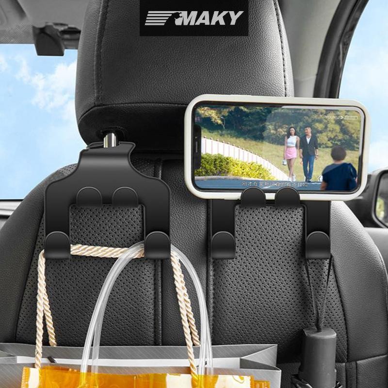 Llph รถที่นั่ง Headrest Hook Hanger สีดําจัดเก็บ Universal สําหรับกระเป๋าถือกระเป๋า Coat Fit Universal รถผู้ถือ LLP