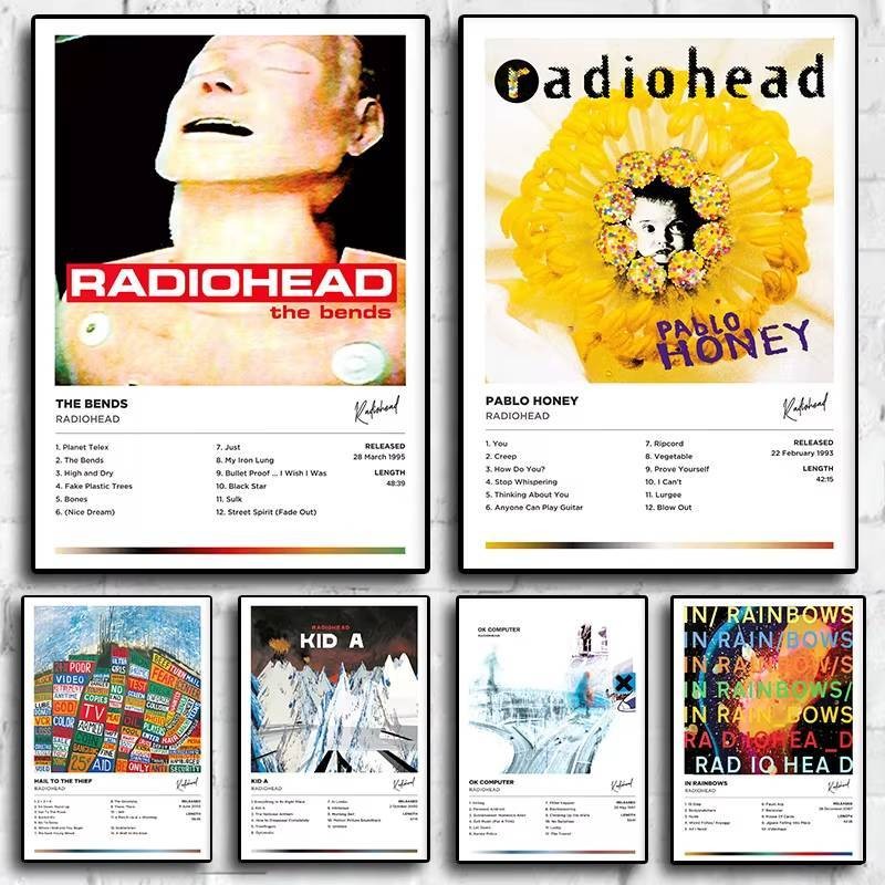 ภาพปกอัลบั้ม Rock ยอดนิยม The Bends โดยวง Radiohead, โปสเตอร์สำหรับห้อง,.Canvas Art และของขวัญตกแต่งผนัง