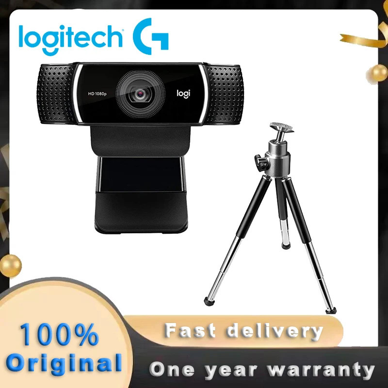 Logitech C922 Pro Stream Webcam กล้อง 1080p สําหรับสตรีมมิ่งวิดีโอ Hd และการบันทึก 720p ที่ 60fps พร