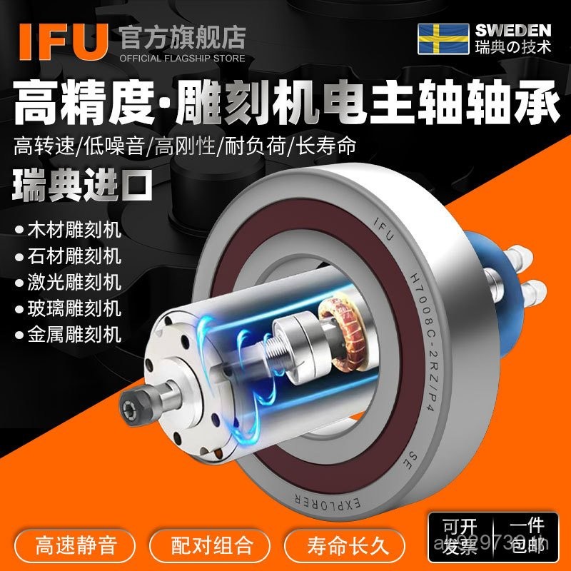 P4P4/DT จับคู่เครื่องแกะสลักเกรดเครื่องเครื่องมือ DB แบริ่งแกน H7003C-2RZ DF แบริ่ง O2MF